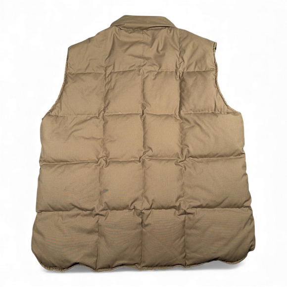 Vintage Eddie Bauer Vest Adult LARGE Brown Goose Down Puffer Quilt Heritage 90s - Picture 3 of 10